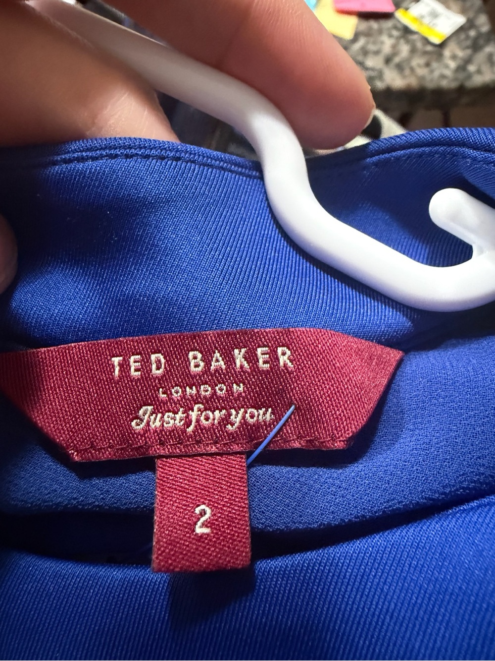 Ted Baker London Fit & Flare Dress Royal Blue Size 2 US 6 Cobalt Blue - Picture 7 of 7